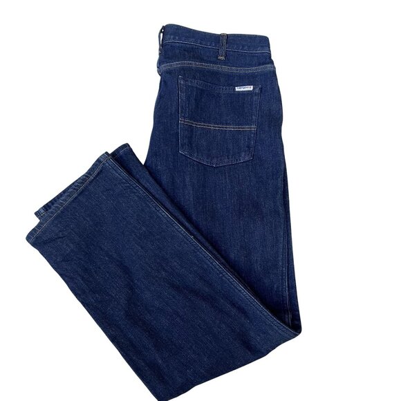 Carhartt NWT Womens14 Straight Leg Blaine Flannel Lined Jean Rugged Flex Capsule - Picture 8 of 16